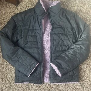 Girls North Face reversible coat